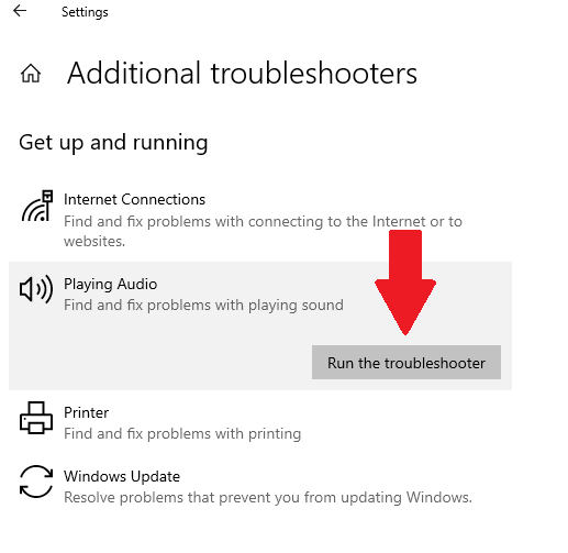 Audio-Troubleshooter-issue