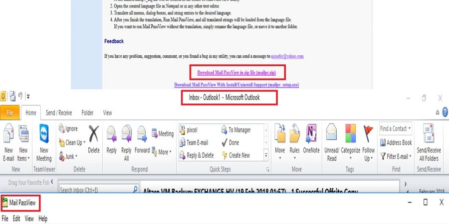 view outlook mail password