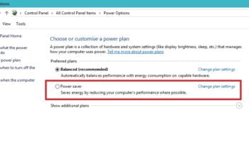 How to set battery power saver mode in windows 10,8,7