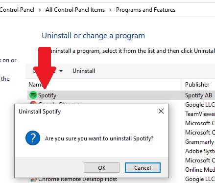 spotify application is not responding pc