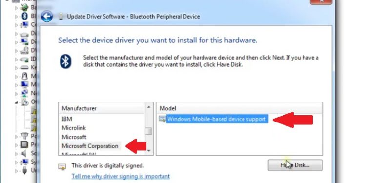 install bluetooth peripheral device driver windows 7