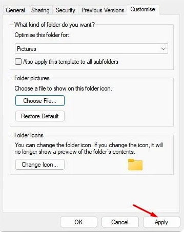 Change Folder Picture in Windows 11