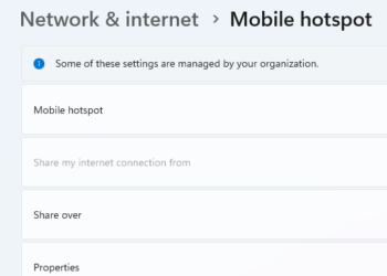 Disable Mobile hotspot Windows